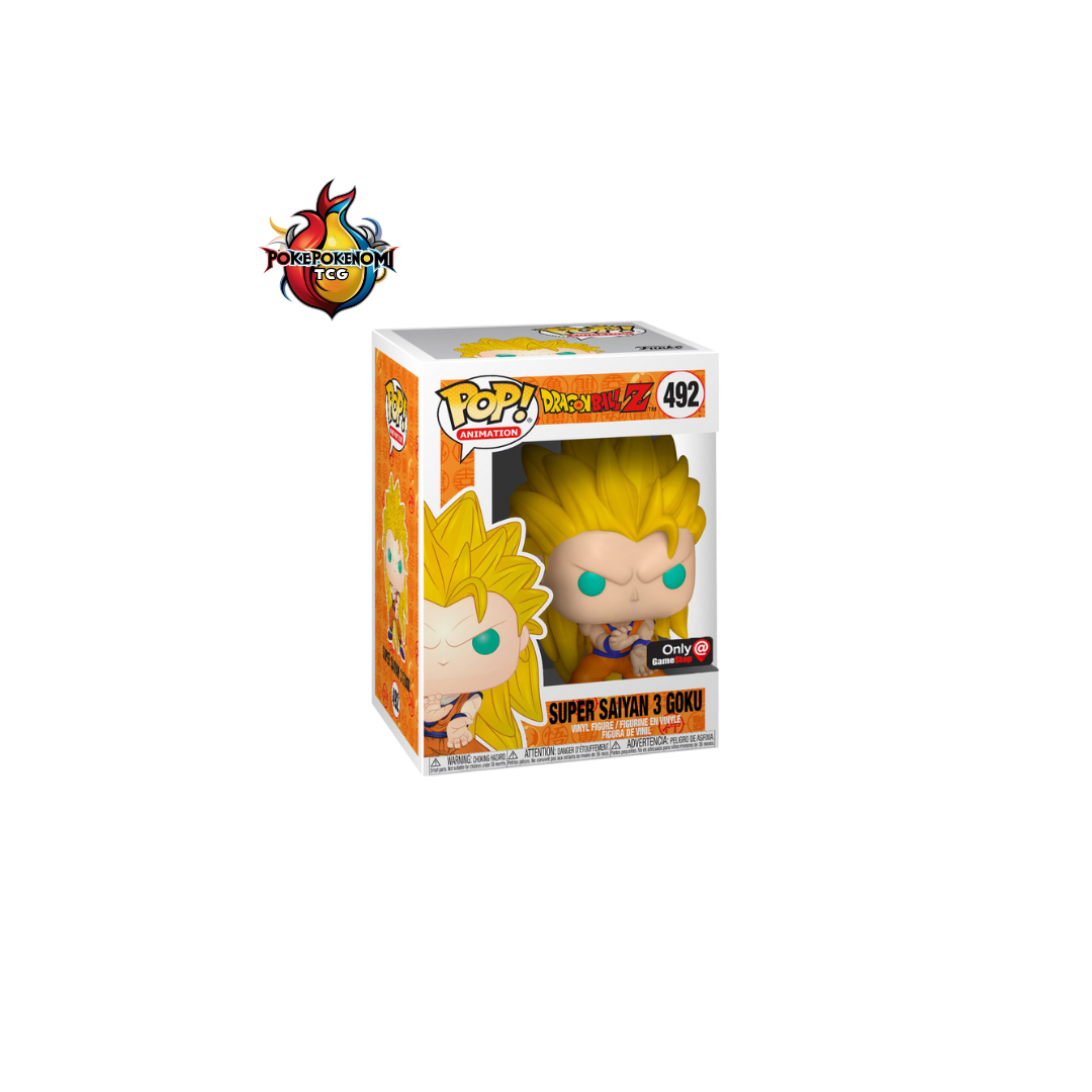 Funko Pop! Animation Dragon Ball Z Super Saiyan 3 Goku GameStop Exclusive Figure #492