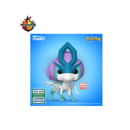 Funko Pop Jumbo 10" Suicune #1048 [2025 Wondrous Convention Exclusive]